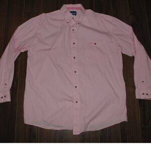 Wrangler Pink Check Shirt XL Chest 48" Button Down Long Sleeve